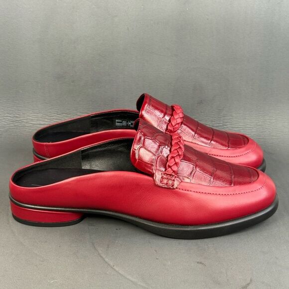 ECCO Sculpted LX Crocodile Leather Slip-On Mules womens size 10-10.5 - Picture 1 of 8